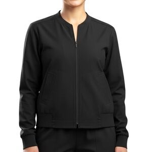 Kenneth Cole linen blend full zip jacket Black Lightweight NWT Womens S MSRP 169